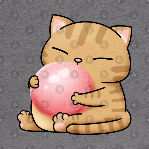 Chubby Cat Pink Dango by Takeda_Art